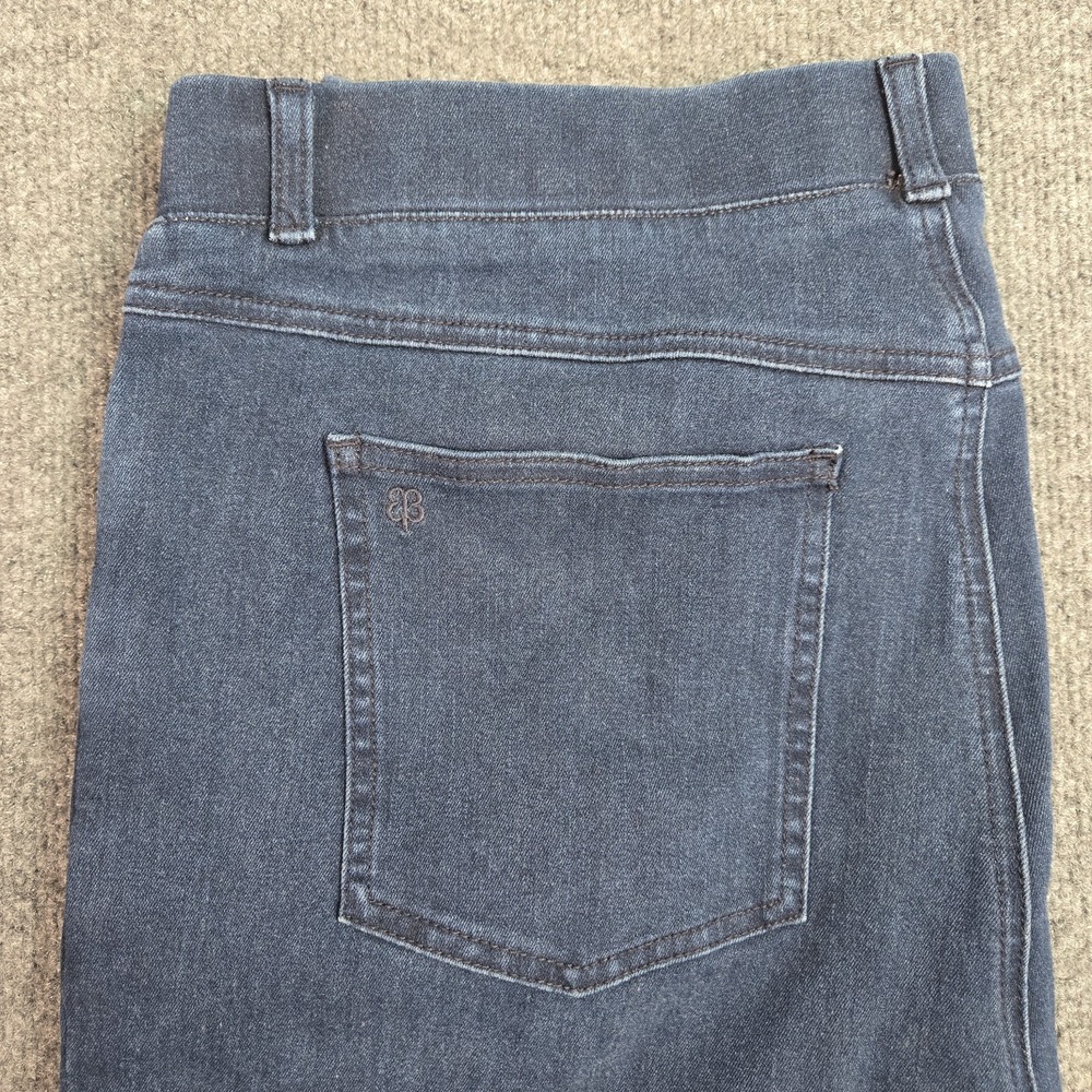 Betabrand Womens XL Petite Straight Jeans Dark Wash Stretch Denim 36x29 Pull On - Picture 8 of 13